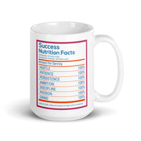 Success Nutritional Facts White glossy mug