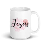 Jesus White glossy mug