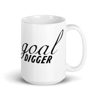 Goal Digger White glossy mug