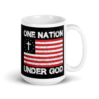 One Nation Under God White glossy mug