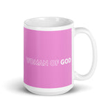 Woman of God White glossy mug