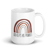 God Keeps His Promises White glossy mug