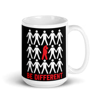 Be Different White glossy mug