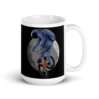 Space Biker White glossy mug