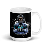 Space Skull White glossy mug