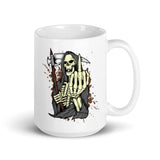 Death White glossy mug