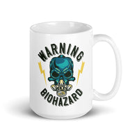 Warning Biohazard White glossy mug