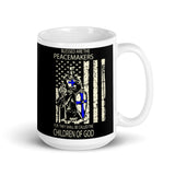 Blessed are the Peacemakers White glossy mug