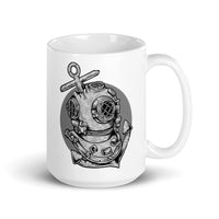 Deep Sea White glossy mug