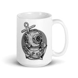 Deep Sea White glossy mug