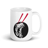 Dino Laser White glossy mug