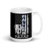 Fallen but Not Forgotten White glossy mug