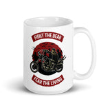 Fight the Dead Fear the Living White glossy mug