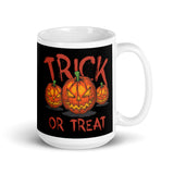 Trick or Treat White glossy mug