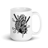 Heart Pain White glossy mug