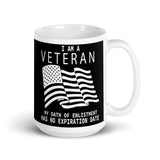 I am a Veteran White glossy mug