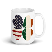 Irish American White glossy mug
