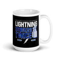 Lightning Strikes Twice White glossy mug