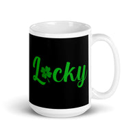 Lucky White glossy mug