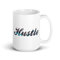 Hustle White glossy mug