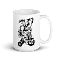 Biker Reaper White glossy mug