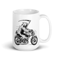 Motorcycle Reaper White glossy mug