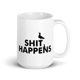 Sh*t Happens White glossy mug