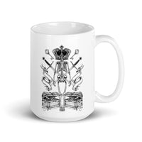 Skeleton King White glossy mug