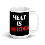 Meat is Murder White glossy mug