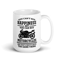 You Can Buy Motorcycles White glossy mug