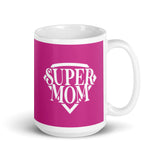 Super Mom White glossy mug