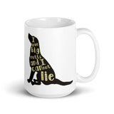 I Love Bog Mutts White glossy mug