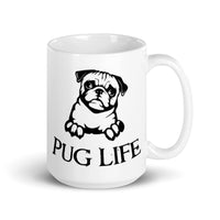 Pug Life White glossy mug