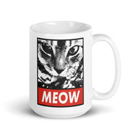 Meow White glossy mug