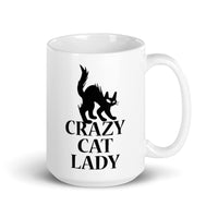 Crazy Cat Lady White glossy mug