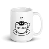 Kit-tea White glossy mug