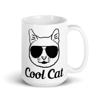 Cool Cat White glossy mug