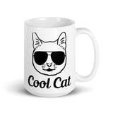 Cool Cat White glossy mug