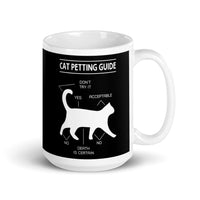 Cat Petting Guide White glossy mug