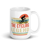 Cycling Legend White glossy mug