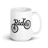 Bike Ride White glossy mug