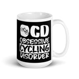 Obsessive Cycling Disorder White glossy mug