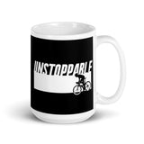 Unstoppable White glossy mug