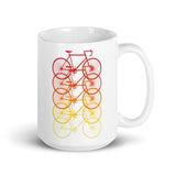 Bikes White glossy mug