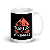 Adventure is Worthwhile White glossy mug