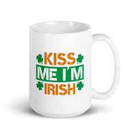 Kiss Me I'm Irish White glossy mug