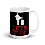 Let's Get Lost White glossy mug