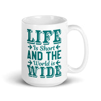 The World is Wide White glossy mug