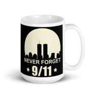 Never Forget 9/11 White glossy mug