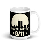 Never Forget 9/11 White glossy mug